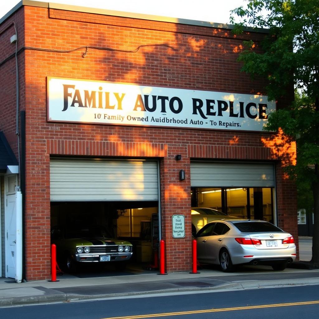 The Cutler & Sons Auto Works shop exterior