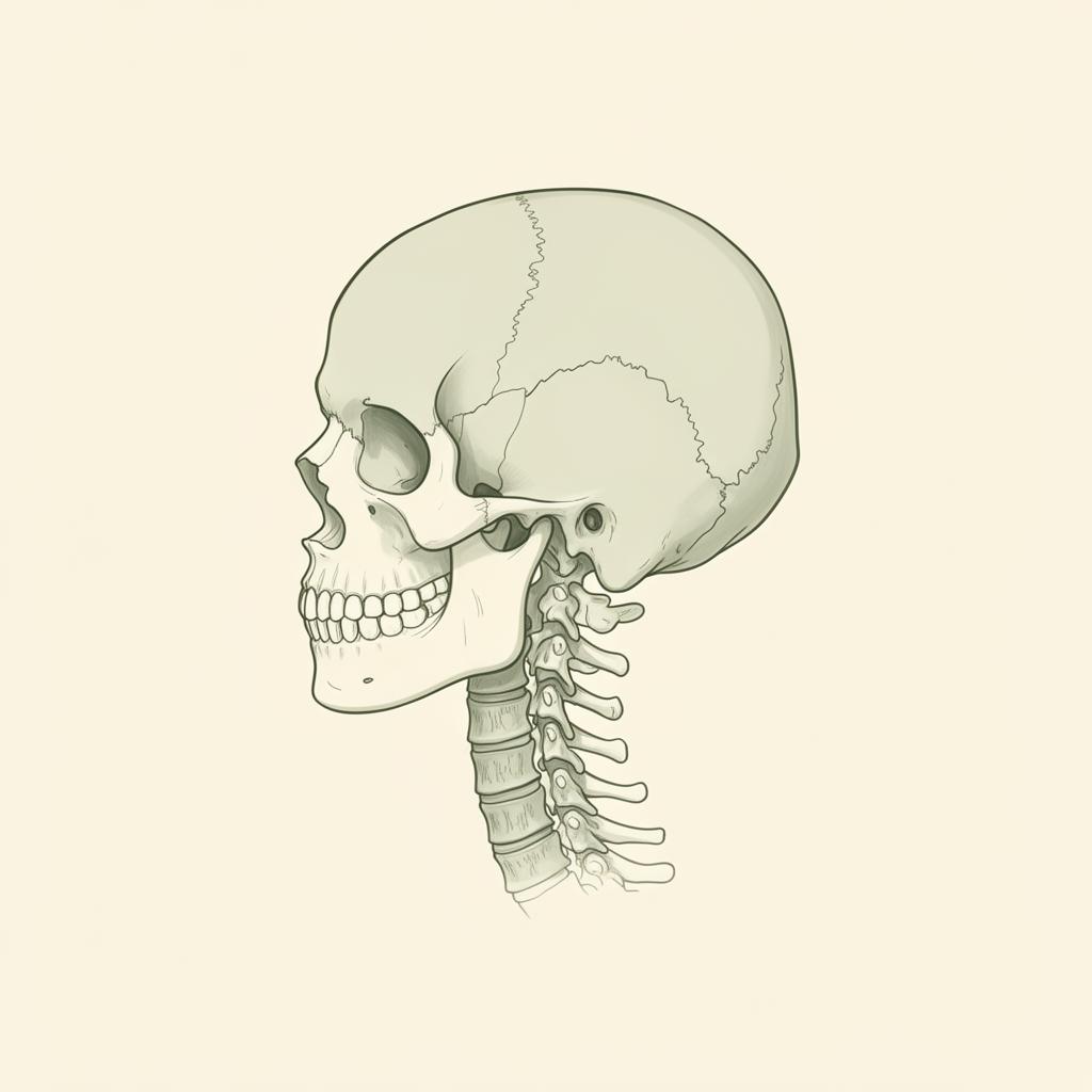 Illustration of the upper cervical spine
