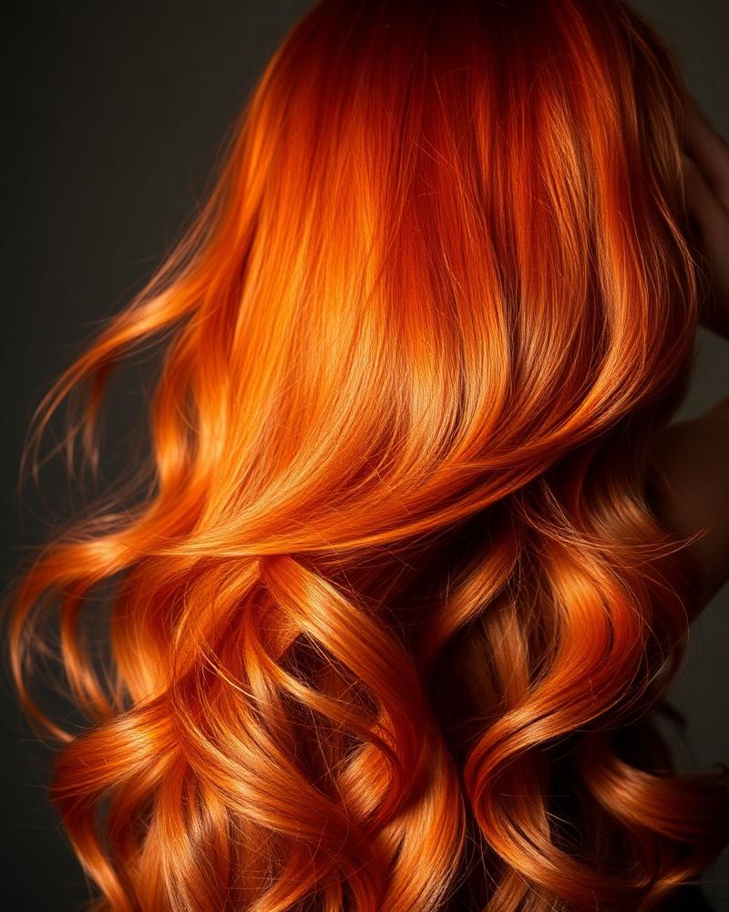 Vivid copper red dimensional color on long waves