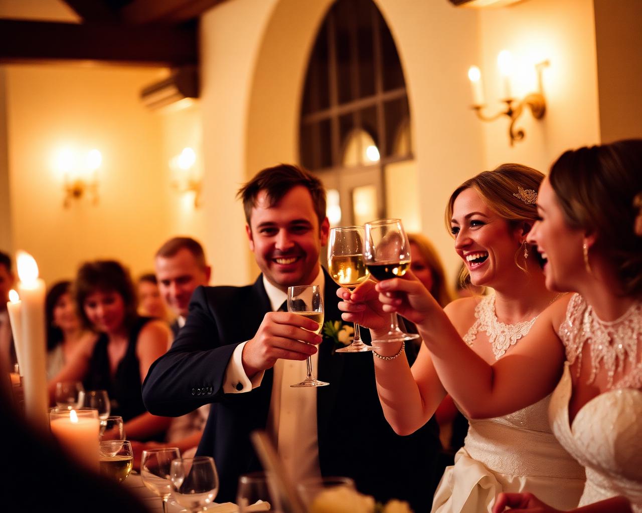 Reception toast moment